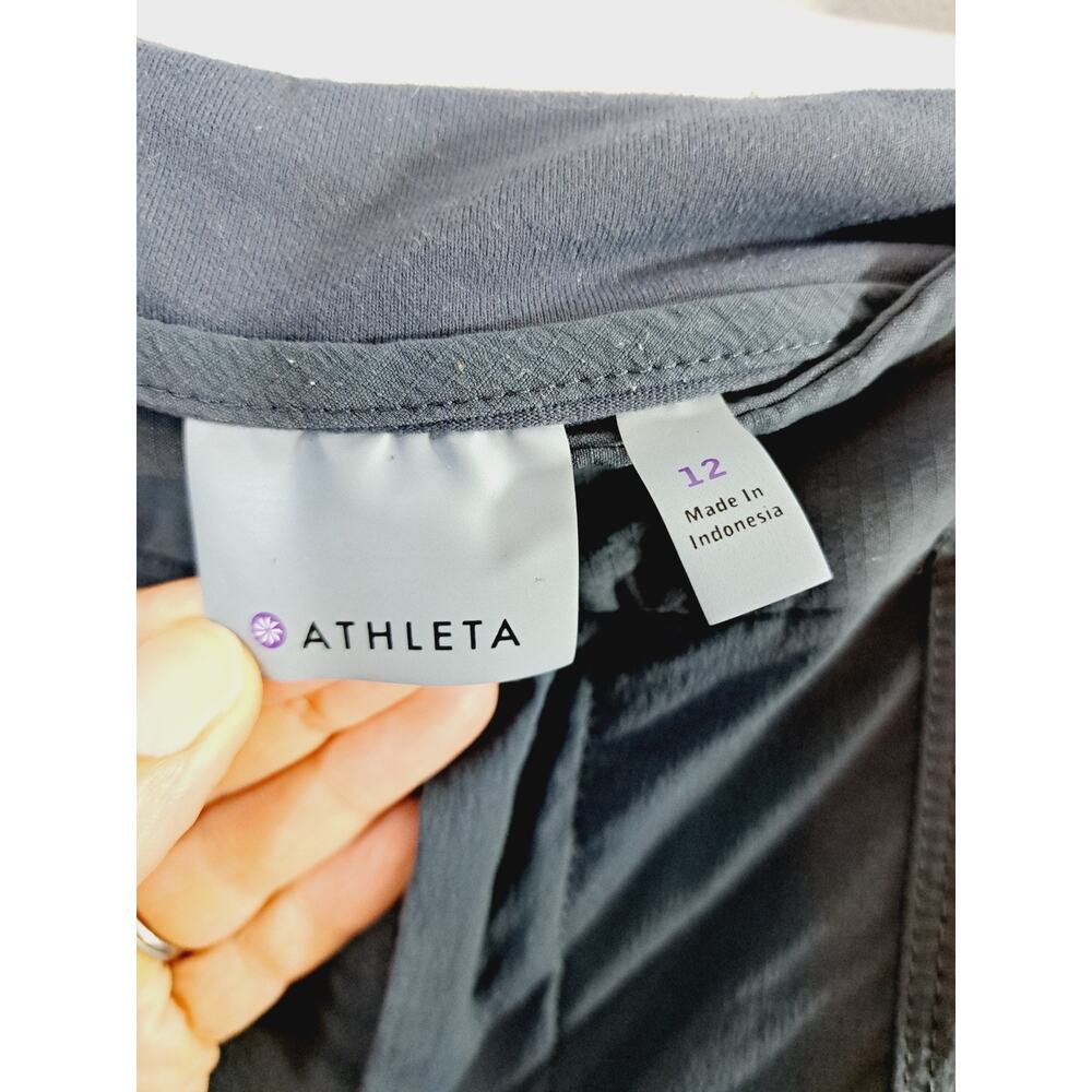 Athleta Trekkie Joggers Women's Gray Size 12 Zip Pockets - Picture 4 of 6